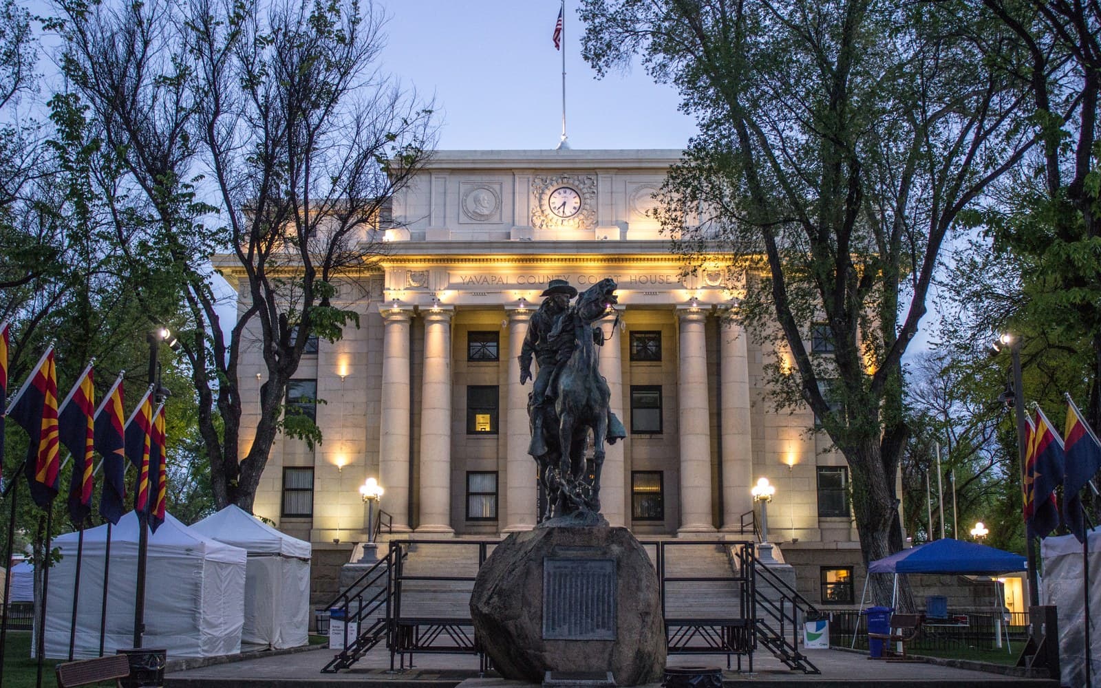 Yavapai County Courthouse and plaza in downtown Prescott